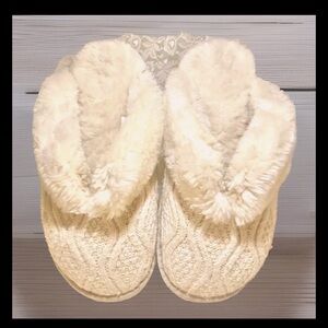 🐑LAMO🐑FAUX SHEARLING “CAROLINE” KNIT 🏠 SLIPPERS